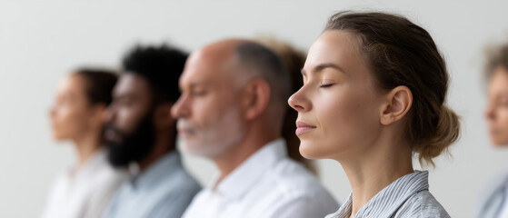 Obraz premium Calm indoor meditation practice focused session for well-being