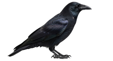 Isolated Common Raven Bird