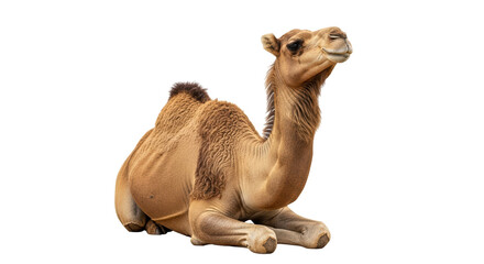 Isolated Arabian Camel Resting