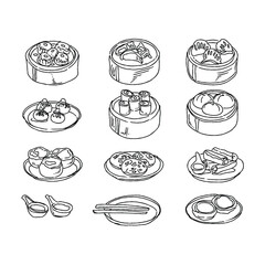 Various Steamed Food Dishes
