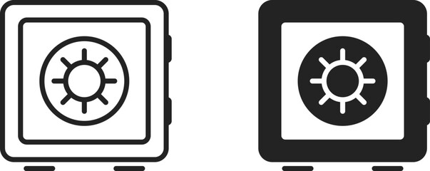Safe vault for security, banking and finance icon vector design