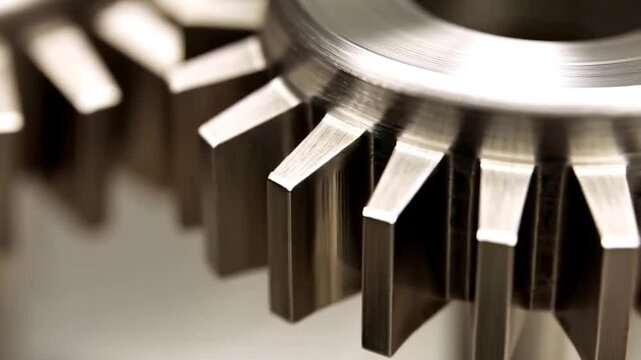 Closeup metal gears detail