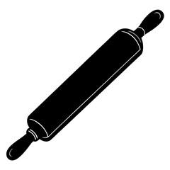  Rolling Pin Silhouette – Baking Tool Illustration