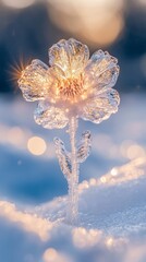 Ice flower in winter