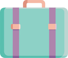 Minimal Luggage Outline – Pastel Line Art for Airport, Journey, or Tourism
