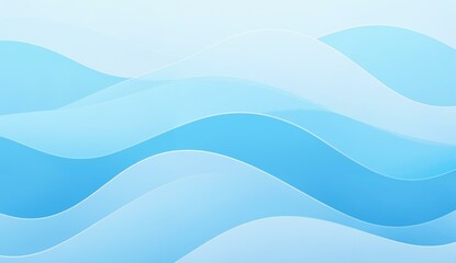 Abstract Wavy Lines in Shades of Blue