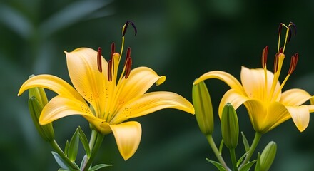Obraz premium yellow lily flower