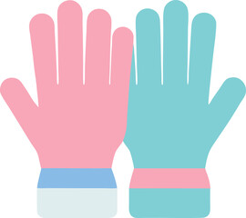 Obraz premium Pastel Safety Gloves Icon – Protection Vector for Work Safety or Healthcare App