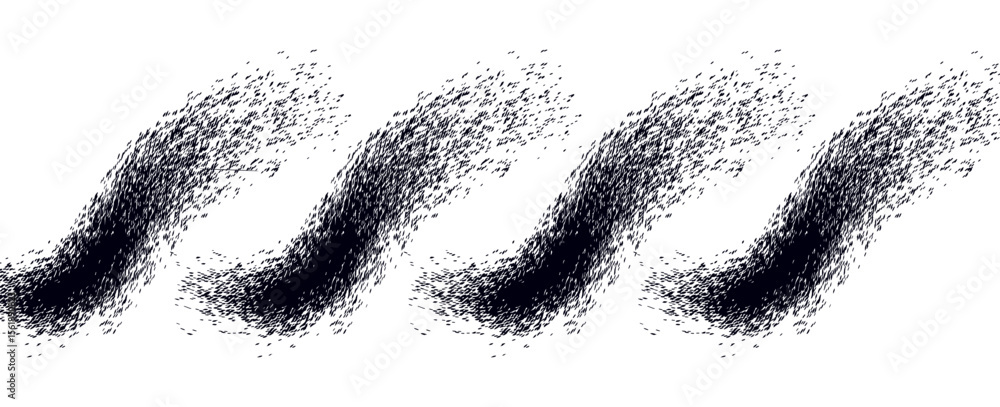 Aufkleber textured particle wave. vector eps 10