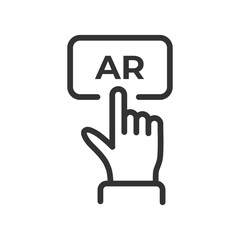 Metaverse flat vector linear icon