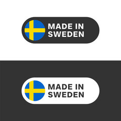 Made in Sweden flag sticker icon