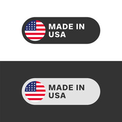 Made in USA flag sticker icon
