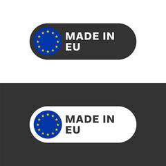 Made in european union flag sticker icon