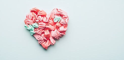 Heart-shaped origami hands