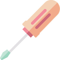 Pastel Screwdriver Icon &ndash; Tool Vector for Repair, Home Improvement, or DIY App