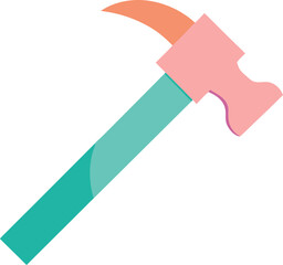 Pastel Hammer Icon – Construction Tool Vector for Building or DIY App