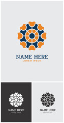 Abstract Geometric Ornament Logo Template Design Set