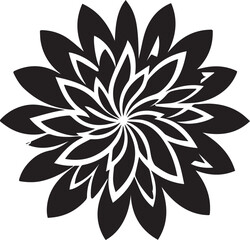 Vector abstract chrysanthemum flower, logo element 
