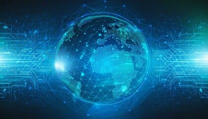 Obraz premium デジタルが描く未来の地球１