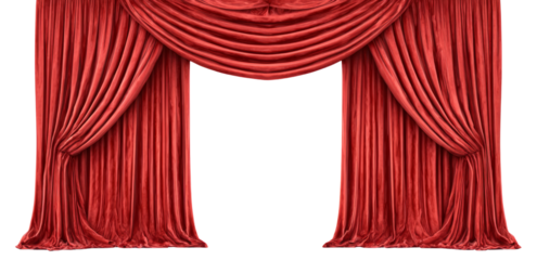 Red curtain looks inviting and luxurious