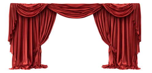 Red curtain evokes sense of grandeur