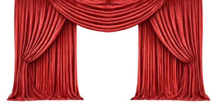 Red curtain looks inviting and luxurious