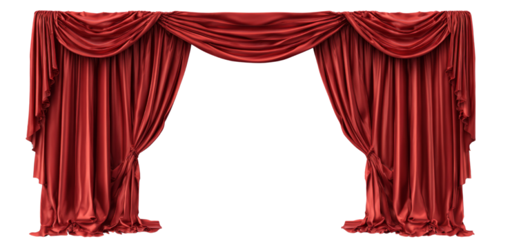 Red curtain evokes sense of grandeur