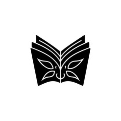 creative details Outline silhouette open book icon sign vector	
