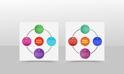 Circular Business Diagrams: A dynamic composition showcases interconnected circular diagrams with vibrant spheres, symbolizing innovation, synergy, and growth within the business context.
