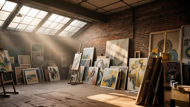 Un loft de artista en Brooklyn, silencioso y vacío