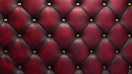 Luxurious red leather upholstery