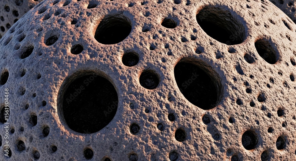 Poster geological wonder: a close-up of a unique rock formation showcases a mesmerizing display of textures