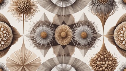 Abstract Macro Pollen Scientific Illustration Set