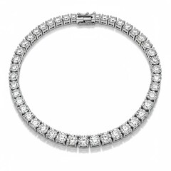 Naklejka premium Elegant Diamond Tennis Necklace in 18k White Gold
