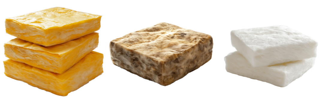 Set of glass fiber insulation batt