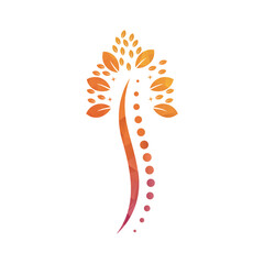 Chiropractic Logo Design Vector illustration. Human backbone Pain Logo. Spine care logo.