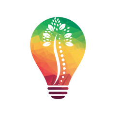 Chiropractic Logo Design Vector illustration. Human backbone Pain Logo. Spine care logo.