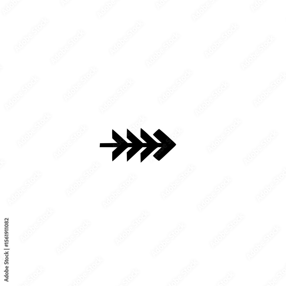 Fototapete Right Arrow Icon Vector Symbol for Direction Navigation Interface and Web Design Elements