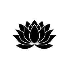 creative details Outline silhouette lotus icon sign vector