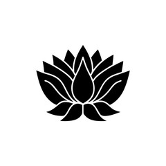 Fototapeta premium creative details Outline silhouette lotus icon sign vector