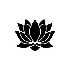 creative details Outline silhouette lotus icon sign vector