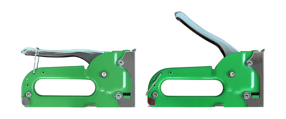 Staple gun on transparent background