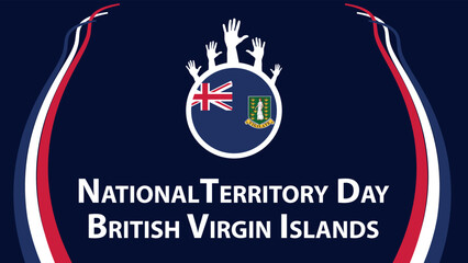 National Territory Day British Virgin Islands web vector banner design illustration