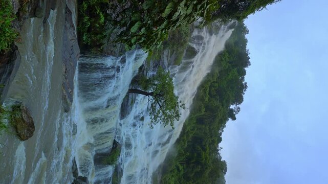 Mae Ya waterfall is one of the most beautiful waterfalls in Chiang Mai Thailand. It is 280 metre tall. falls itself just like water is coming down like a curtain.  the most magnificent waterfall
