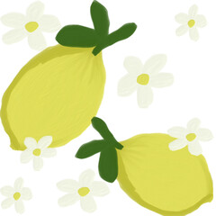 lemon and flowers