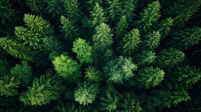 Eco-friendly green forest background template for nature conservation ideas - Powered by Adobe