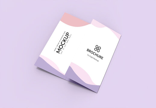 Editable Trifold Brochure Mockup