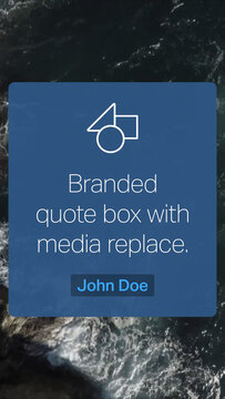 Branded Quote Box With Media Vertical