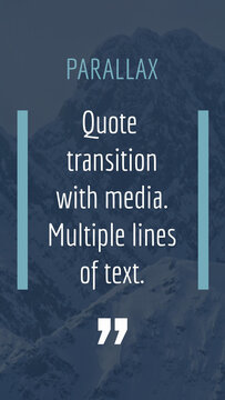 Parallax Media Quote Transition Vertical