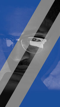 Simple Duotone Wipe Transition Vertical